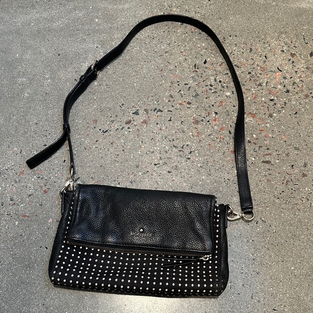 🖤 Kate Spade Cobble Hill Polka Dot Crossbody Bag – Leather & Canvas 🖤